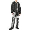 Pantalones informales rectos de talle alto con estampado de tinta Off-White para hombre, temporada primavera-verano 2022, corte holgado