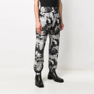 Pantalones jogger informales con estampado de logotipo SS21, versión estándar, camuflaje, blanco