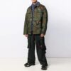 Pantalones largos cargo bordados, corte holgado, negros