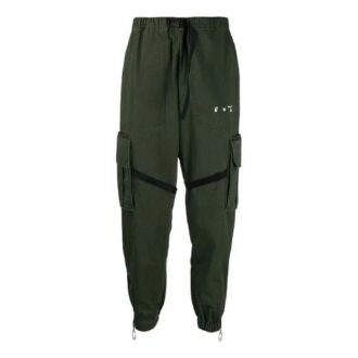 Pantalones largos cargo informales de la colección SS21, corte holgado, color verde