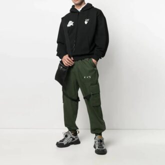 Pantalones largos cargo informales de la colección SS21, corte holgado, color verde