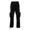 Pantalones largos cargo Off-White para hombre FW21 con logotipo alfabético, corte holgado, negros