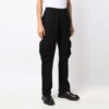 Pantalones largos cargo Off-White para hombre FW21 con logotipo alfabético, corte holgado, negros