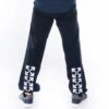 Pantalones largos con estampado de flecha bordada, corte holgado, negros
