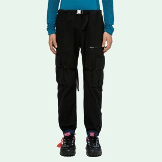 Pantalones largos de cargo negros para hombre de Off-White