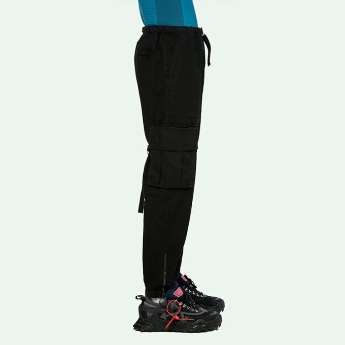 Pantalones largos de cargo negros para hombre de Off-White