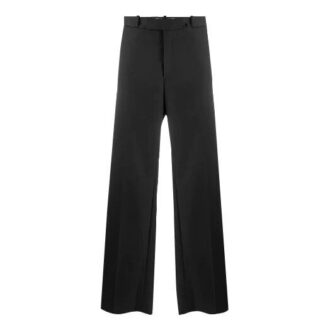 Pantalones largos de traje informal de color liso para hombre Off-White, corte holgado, negros