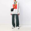 Pantalones largos de traje para hombre Off-White, corte holgado, verde oscuro