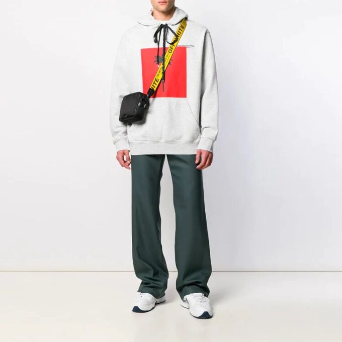 Pantalones largos de traje para hombre Off-White, corte holgado, verde oscuro