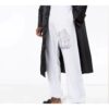 Pantalones largos deportivos con estampado de logotipo, blancos