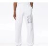 Pantalones largos deportivos con estampado de logotipo, blancos