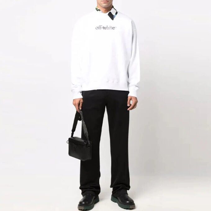 Pantalones largos deportivos con estampado de logotipo FW21, versión estándar, negros