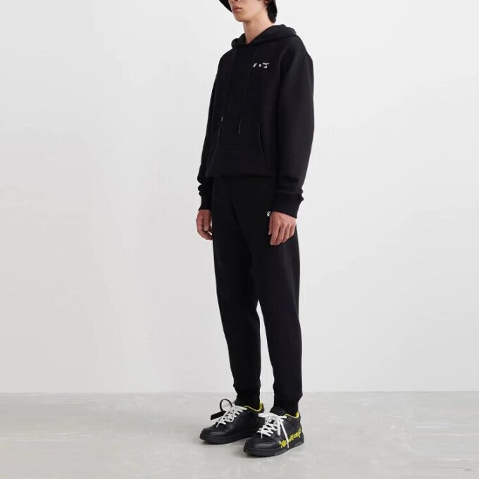 Pantalones largos deportivos con logotipo SS22, versión estándar, negros
