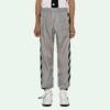 Pantalones largos deportivos con rayas y estampado de logotipo SS21, gris claro