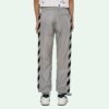 Pantalones largos deportivos con rayas y estampado de logotipo SS21, gris claro
