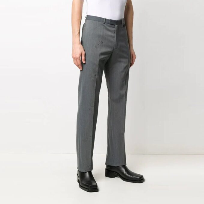 Pantalones largos grises con logotipo Off-White para hombre, temporada primavera-verano 2021