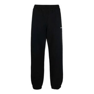 Pantalones largos holgados de estilo casual con estampado Off-White para hombre, temporada primavera-verano 2022, color negro