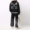 Pantalones largos holgados de estilo casual con estampado Off-White para hombre, temporada primavera-verano 2022, color negro