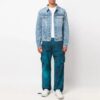 Pantalones largos informales cargo Tie Dye para hombre Off-White Temporada Primavera-Verano 2022, color azul