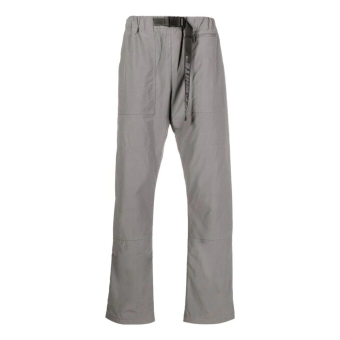 Pantalones largos informales con cinturón Off-White para hombre, colección Otoño-Invierno 2022, color liso, gris