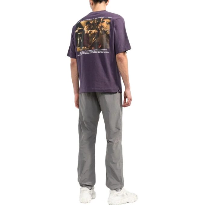 Pantalones largos informales con cinturón Off-White para hombre, colección Otoño-Invierno 2022, color liso, gris