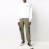 Pantalones largos informales con logotipo FW21, versión estándar, verde oscuro
