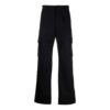 Pantalones largos informales de cargo de color liso para hombre Off-White FW21, corte holgado, negros