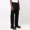 Pantalones largos informales de cargo de color liso para hombre Off-White FW21, corte holgado, negros
