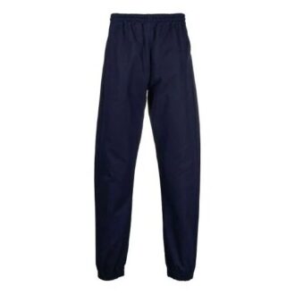 Pantalones largos informales de color liso con logotipo Off-White para hombre, corte holgado, azul