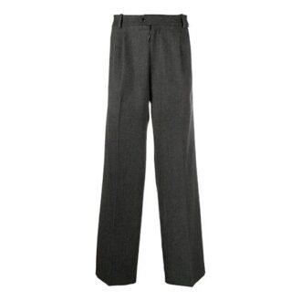 Pantalones largos informales de color liso para hombre Off-White, corte holgado, color gris