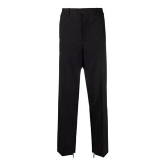 Pantalones largos informales de color liso para hombre Off-White FW21, color negro