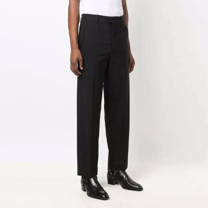 Pantalones largos informales de color liso para hombre Off-White FW21, color negro