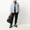 Pantalones largos informales de hombre Off-White con cintura elástica, de color liso, negros