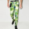 Pantalones largos informales de hombre Off-White con estampado de camuflaje, color verde