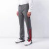 Pantalones largos informales de hombre Off-White con estampado de rayas, corte ajustado, color gris