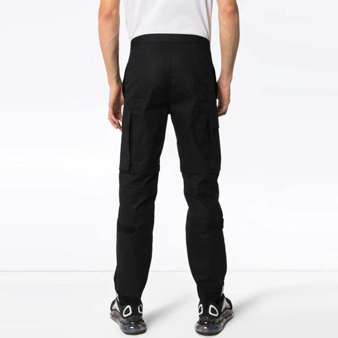 Pantalones largos informales desmontables con estampado de letras, versión estándar, negros