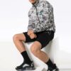 Pantalones largos informales desmontables con estampado de letras, versión estándar, negros