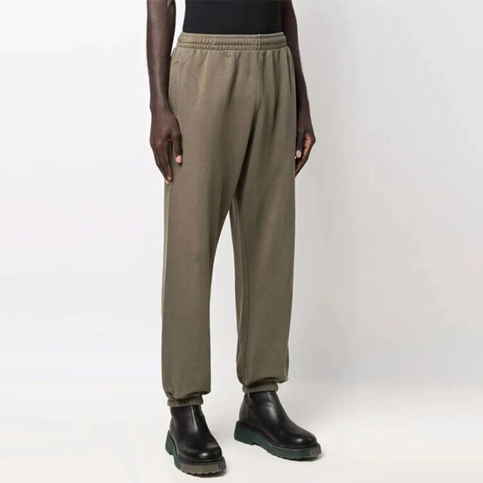 Pantalones largos informales holgados de color liso Off-White para hombre, temporada primavera-verano 2022, color verde
