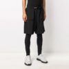 Pantalones largos informales Off-White para hombre con estampado de letras, corte ajustado, color negro