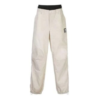 Pantalones largos informales para hombre Off-White, corte holgado, color beige