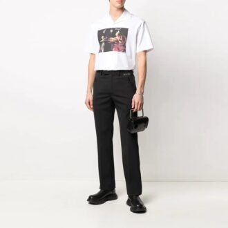 Pantalones largos Off-White para hombre, temporada primavera-verano 2021, negros