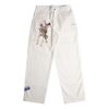 Pantalones largos rectos con estampado, corte holgado, blancos