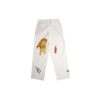 Pantalones largos rectos con estampado, corte holgado, blancos