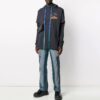 Pantalones largos rectos informales con costuras, versión azul