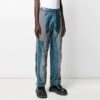 Pantalones largos rectos informales con costuras, versión azul