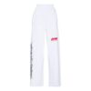 Pantalones largos unisex con grafitis, blancos