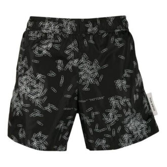 Pantalones negros estampados Off-White para hombre, temporada primavera-verano 2021