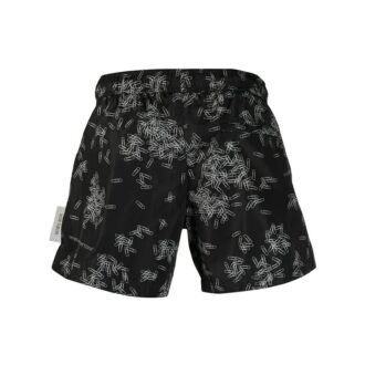 Pantalones negros estampados Off-White para hombre, temporada primavera-verano 2021