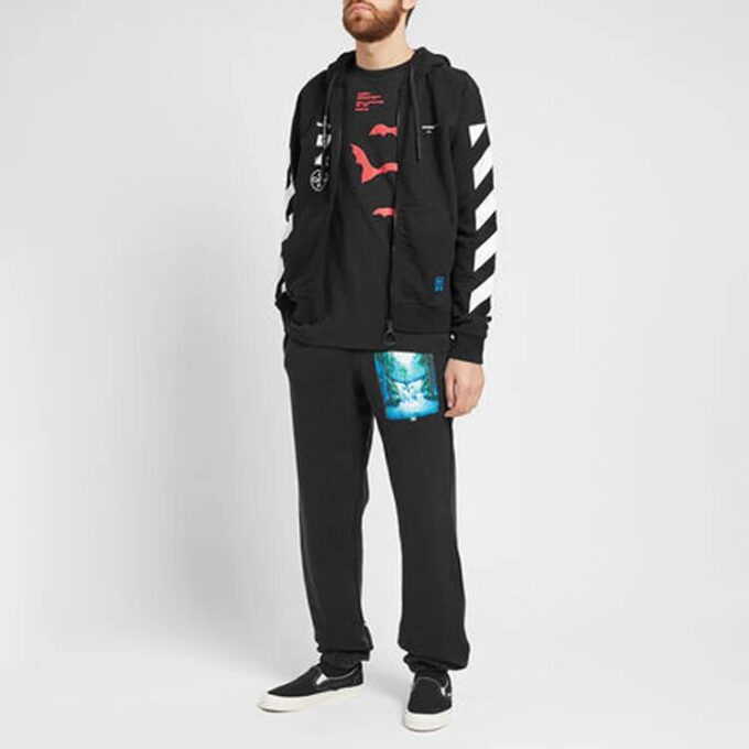 Pantalones negros estampados para hombre de Off-White