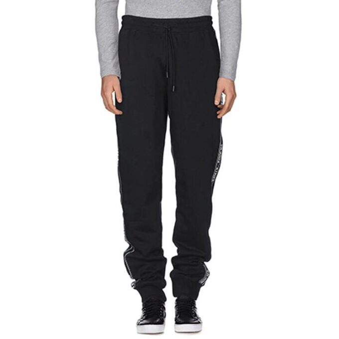 Pantalones Off-White para hombre con raya lateral, negros